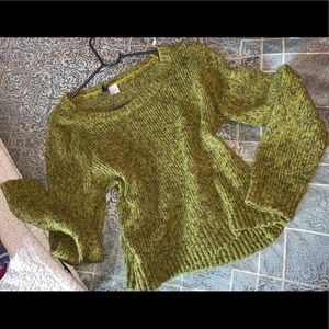 Olive green sweater.